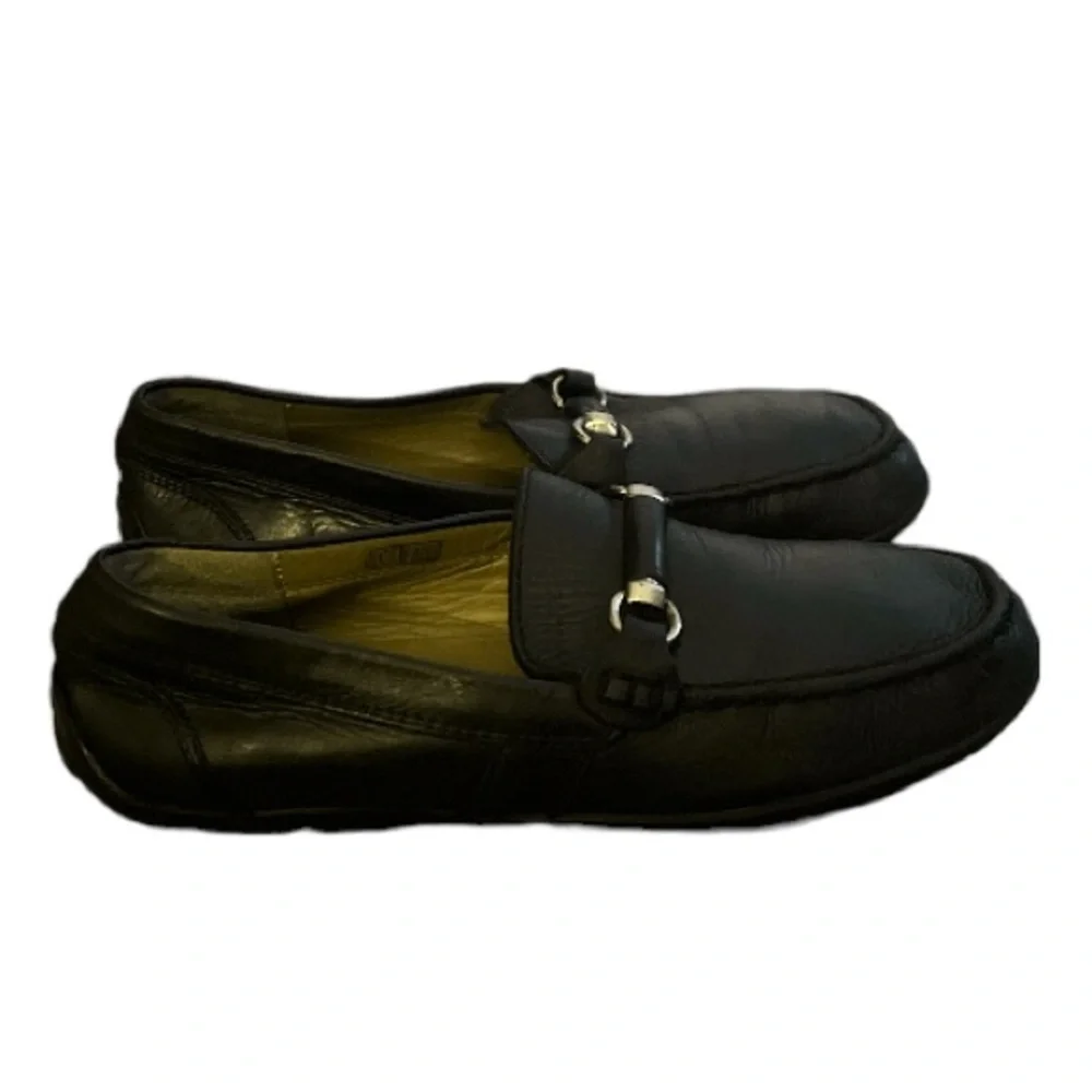 Authentic Geox boys leather slip on loafers sz 4
